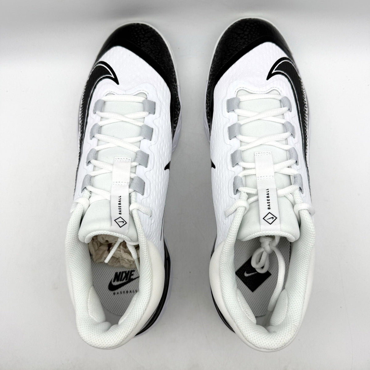 Nike MENS 11.5 Alpha Huarache Elite 4 Low MCS Baseball Cleats White FD6255 NWOB