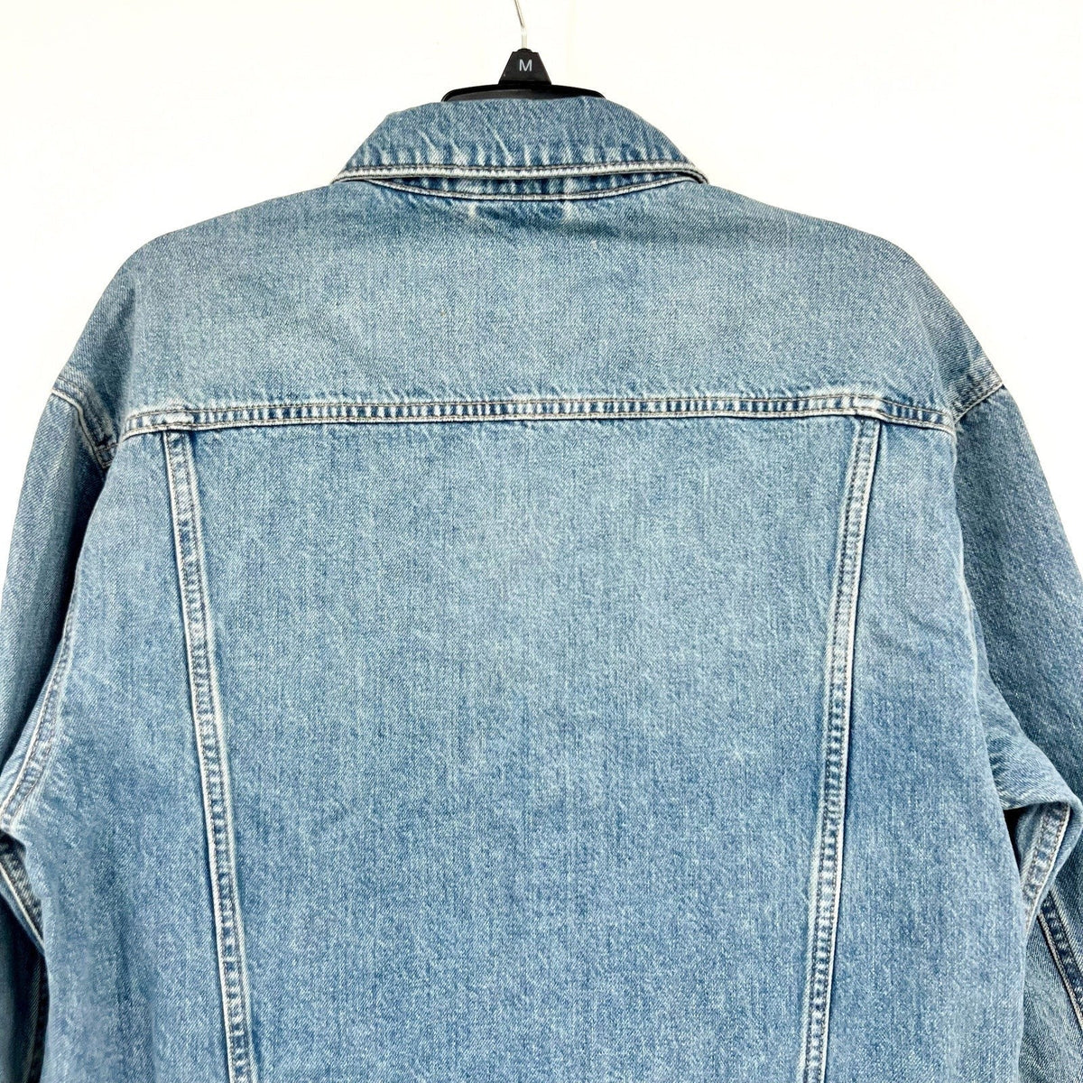EVERLANE Unisex Everyone Denim Jacket Small Broken in Blue Organic Cotton NWT