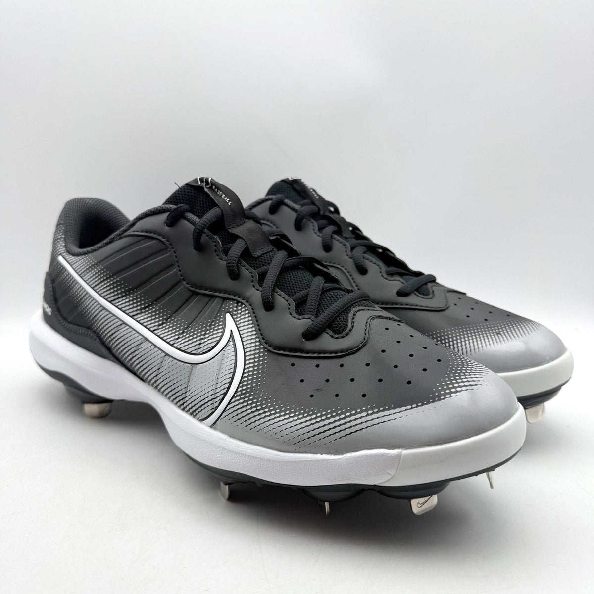 Nike Mens Alpha Huarache Varsity 4 Low Baseball Cleats US 12 Black Grey NWOB