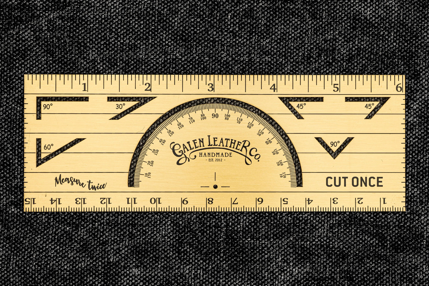 The Geometer's Tool – Master Brass Ruler for Angles - Lines & Measurements