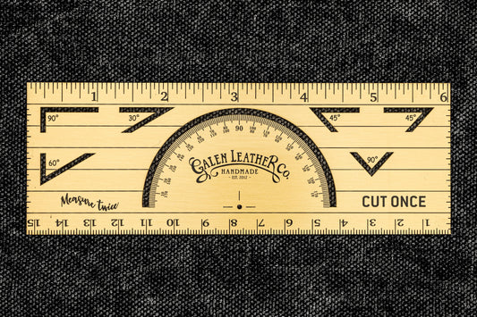 The Geometer's Tool – Master Brass Ruler for Angles - Lines & Measurements