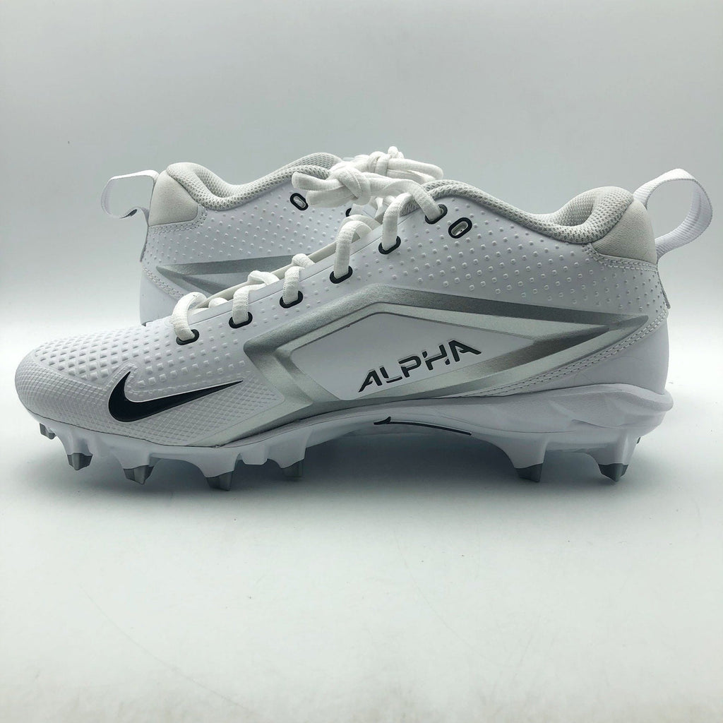 Nike Mens Alpha Menace 4 Varsity Molded Football Cleats Size 13 White Black NWOB