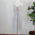 Whimsical Lace Up Floral Dress - M
