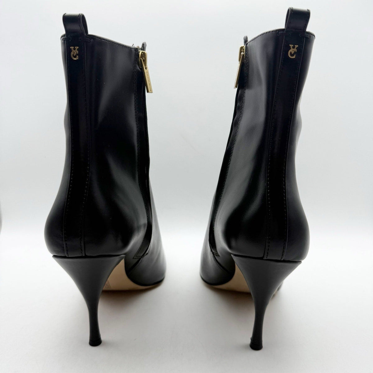 Vince Camuto Womens Poise Ankle Boot Size 9.5 M EU 41 Black Leather Heels NIB
