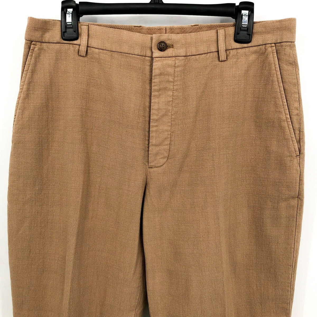 J.CREW Mens Kenmare Relaxed-fit Suit Pants 33x32 Tan Basketweave BM235 NWT