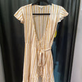 Rails Wrap Striped Gauze DRESSES M