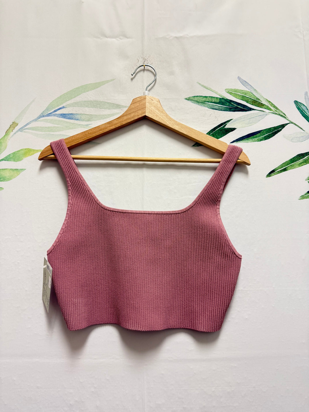Aritzia Babaton Sculpt Knit Squareneck Crop Tank (L)