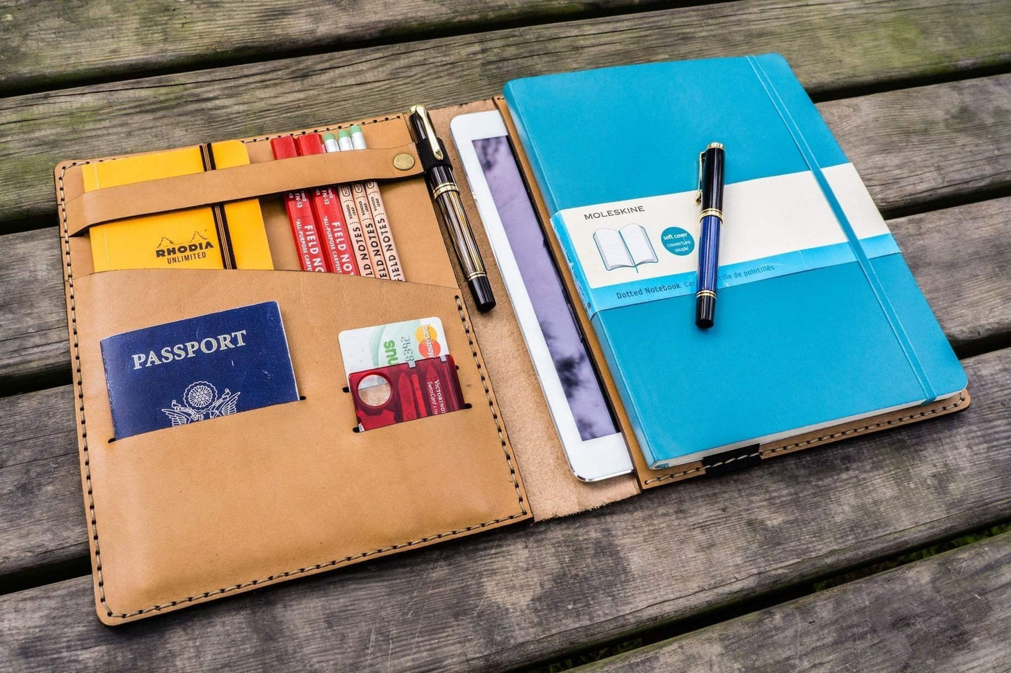Composition Notebook Cover With iPad Air/Pro Pocket - Natural