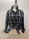 First Fall Drop - George - Black Plaid - Long Sleeve - XL