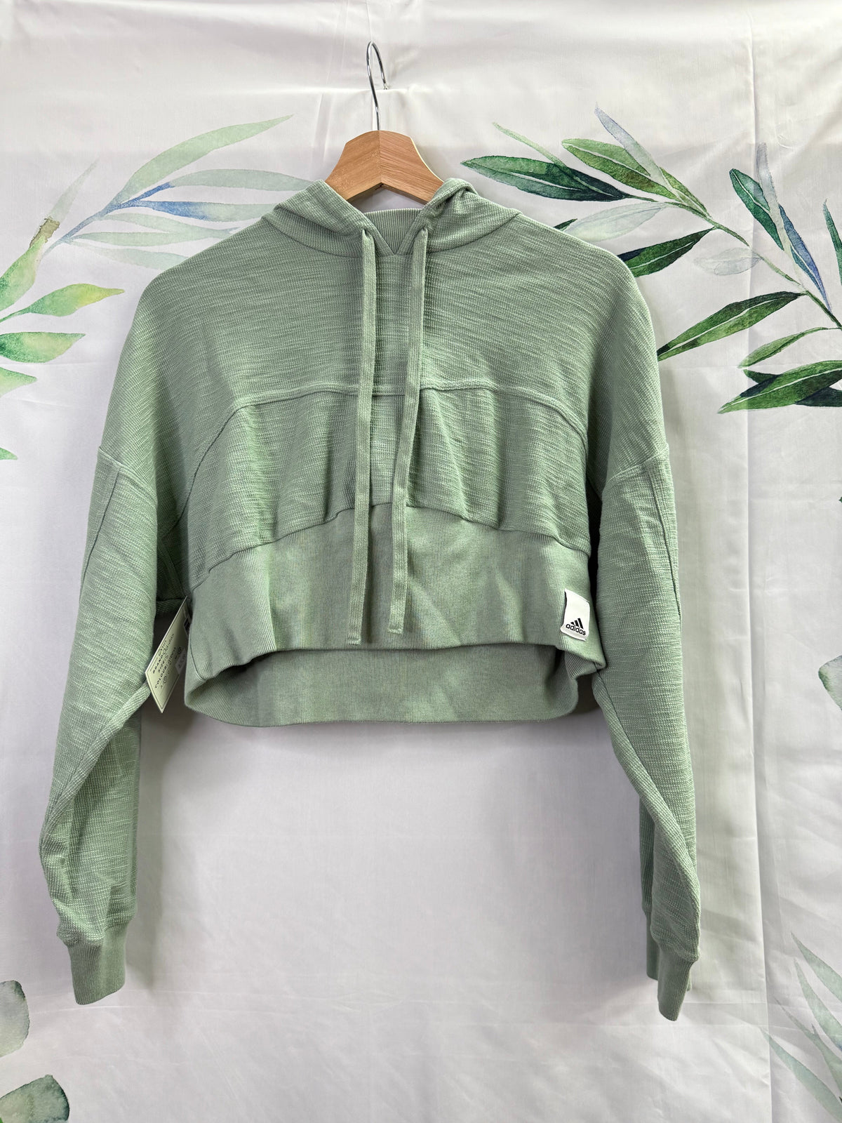 Adidas Lounge Terry Crop Hoodie (S)