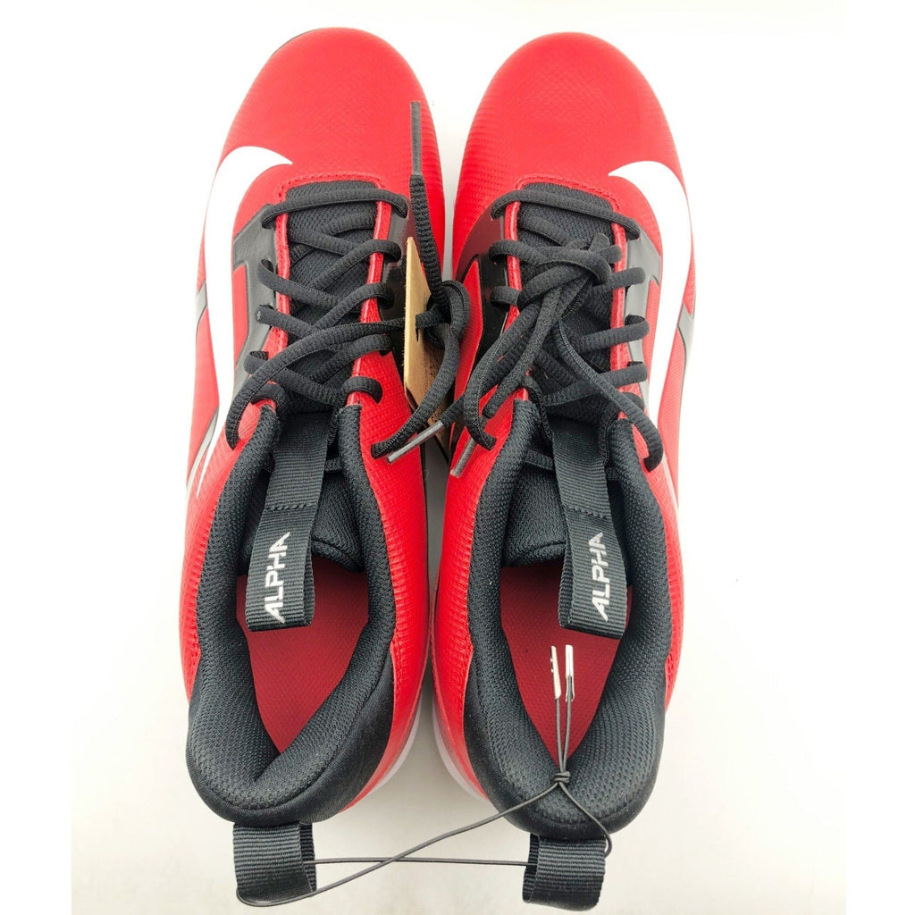 Nike Men's Alpha Menace 4 Shark Football Cleats Size 11.5 Red White NWOB