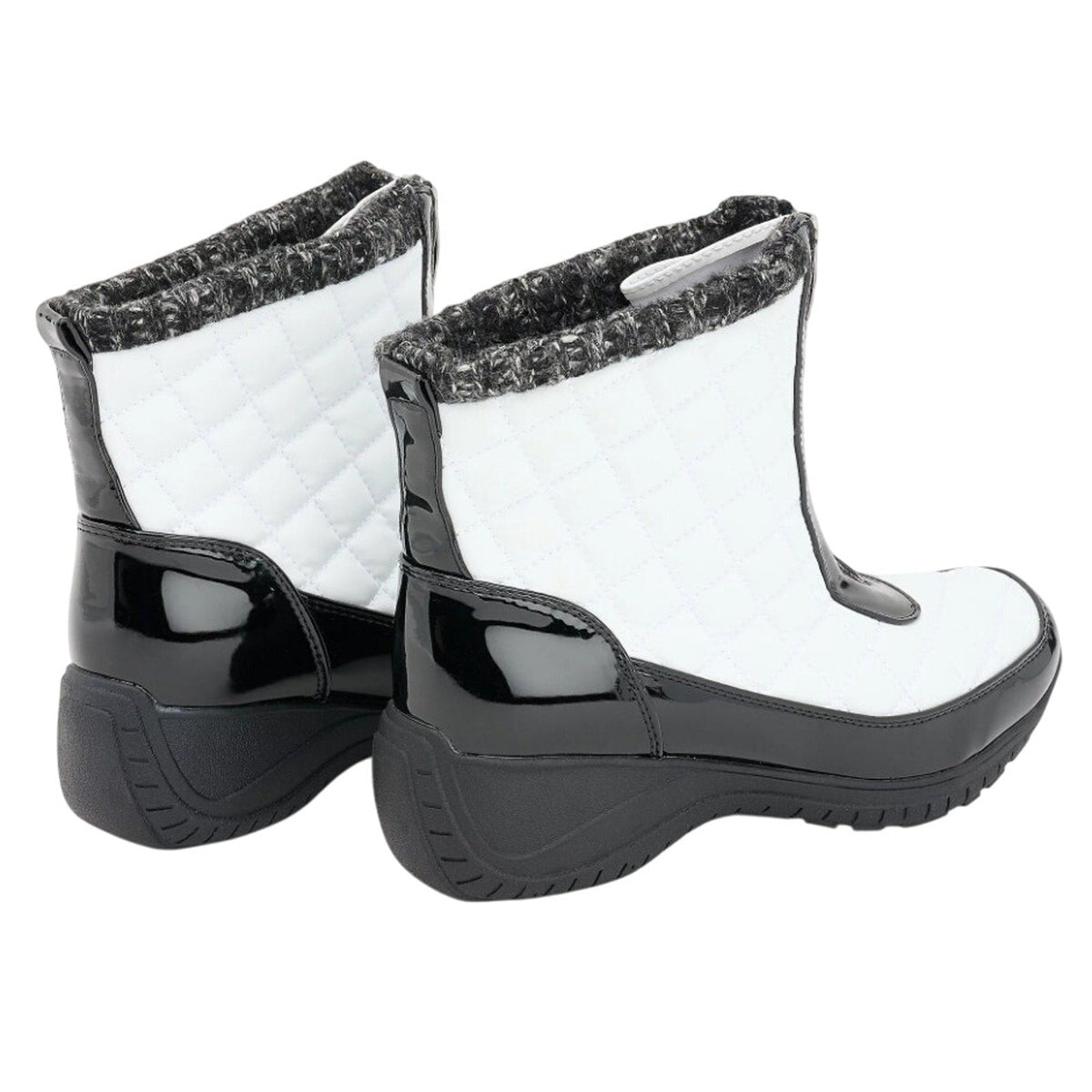 Khombu Womens Megan Snow Boots US 9 White Black Waterproof NIB