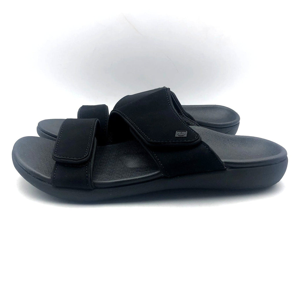Spenco Womens KHOLO NUEVO Comfort Slide Sandals Size 9.5B Black NWT