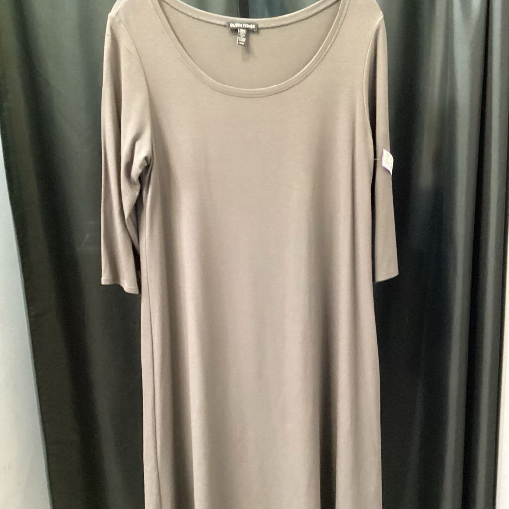 Eileen Fisher Scoop Neck 3/4 Slv DRESSES M