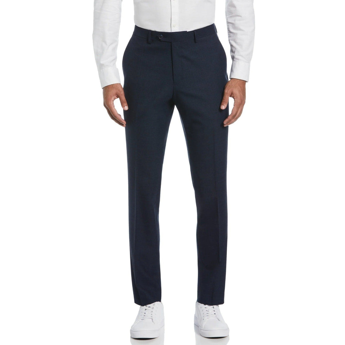 PENGUIN Men's Osman Dress Pants 40x32 Navy Blue Flat Front Wool Blend NWOT