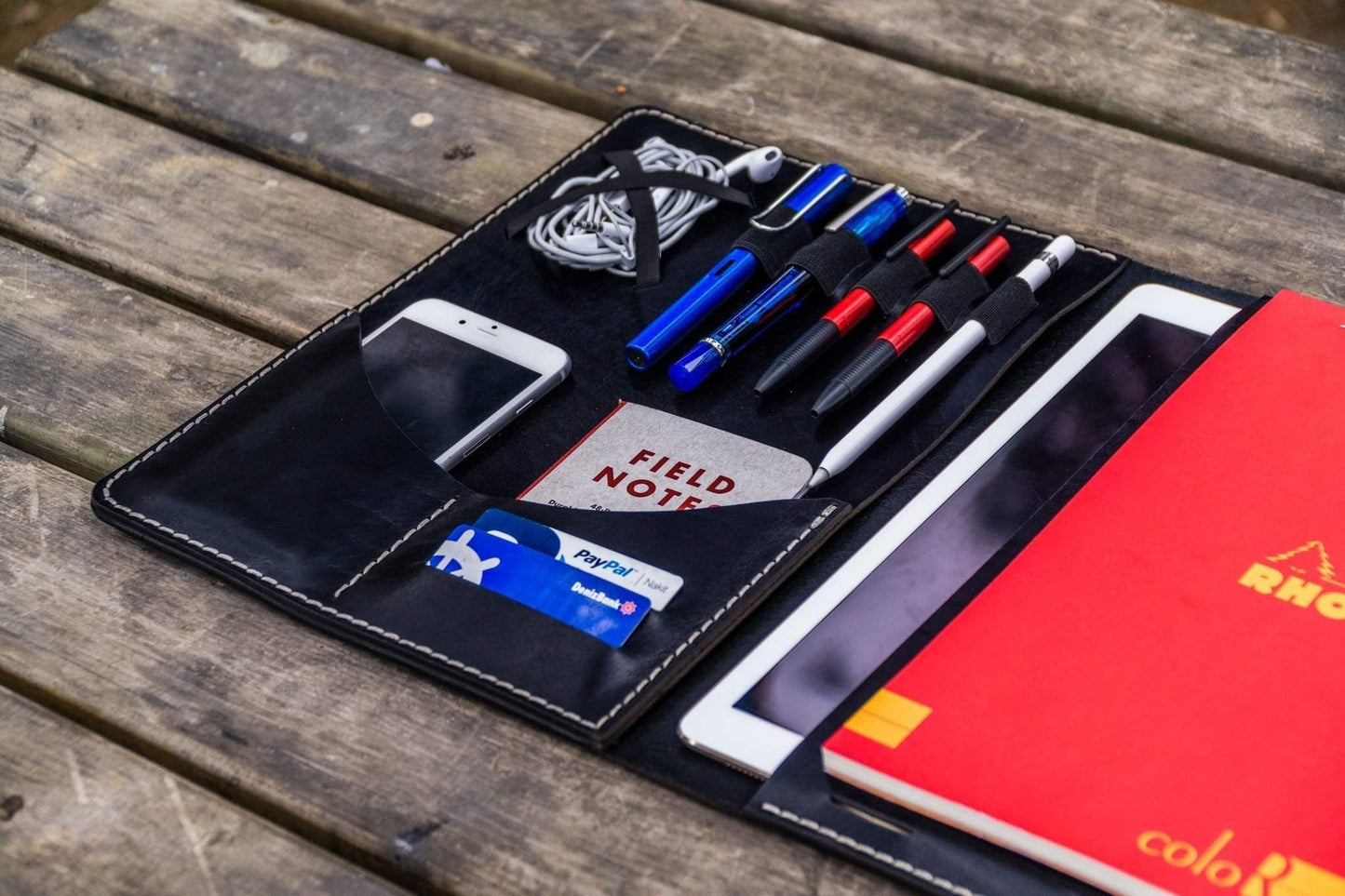 Leuchtturm1917 A4 - A4+ Leather Cover Portfolio - Black