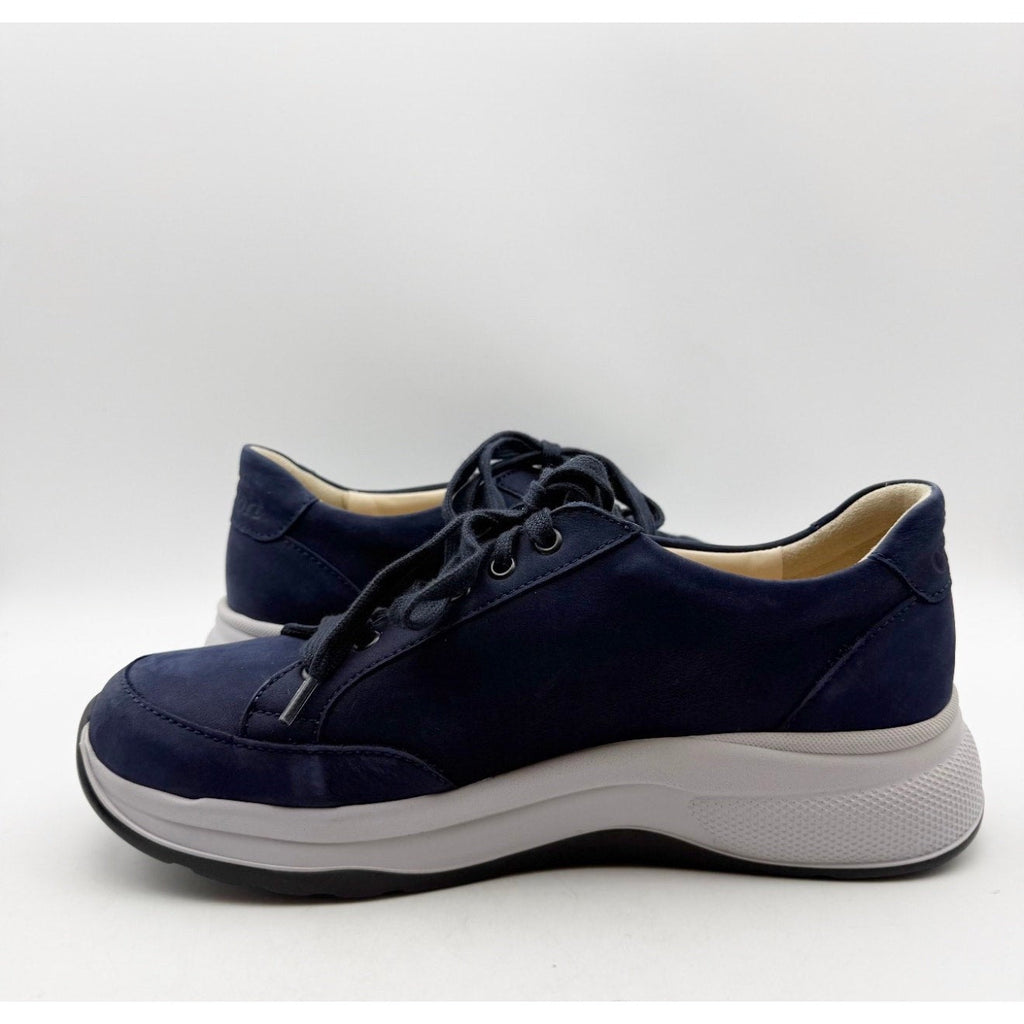 Finn Comfort Men's Casual Brandon Sneaker US 9 UK 8.5 Blue Leather Suede NWOB