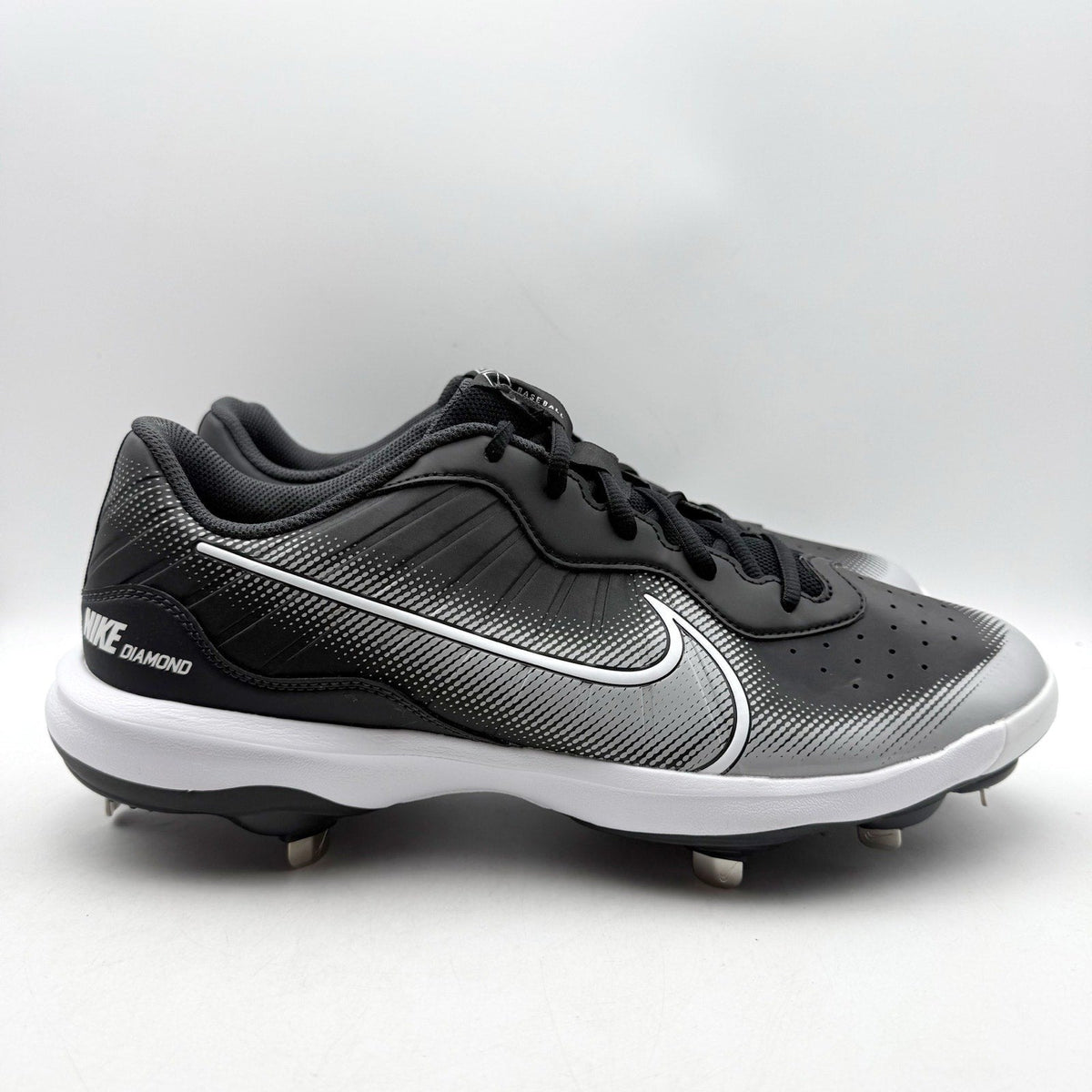 Nike Mens Alpha Huarache Varsity 4 Baseball Cleats Size 13 Black Grey Metal NWOB