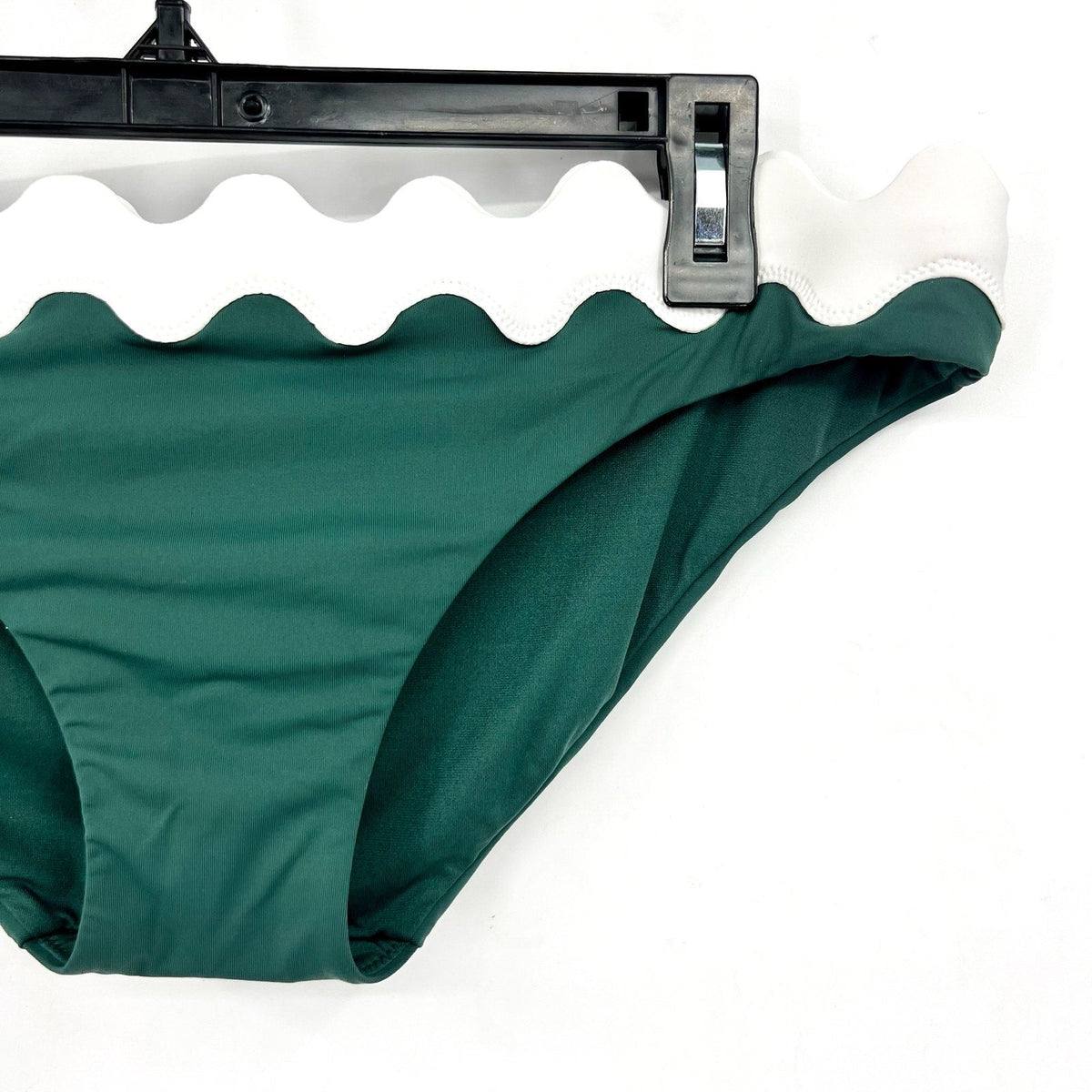 SEAFOLLY Women's Gia Ric Rac Hipster Bikini Bottom Size 6 Green White NWT