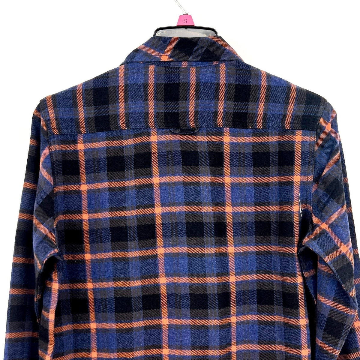 PRANA Women's Golden Canyon Flannel Shirt Large Rich Sapphire Plaid NWT