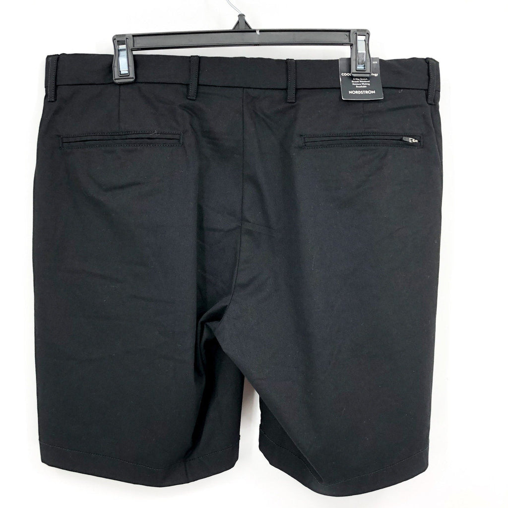 NORDSTROM Men's Tech Smart Slim Fit Chino Shorts SIZE 36 Black Coolmax NWT