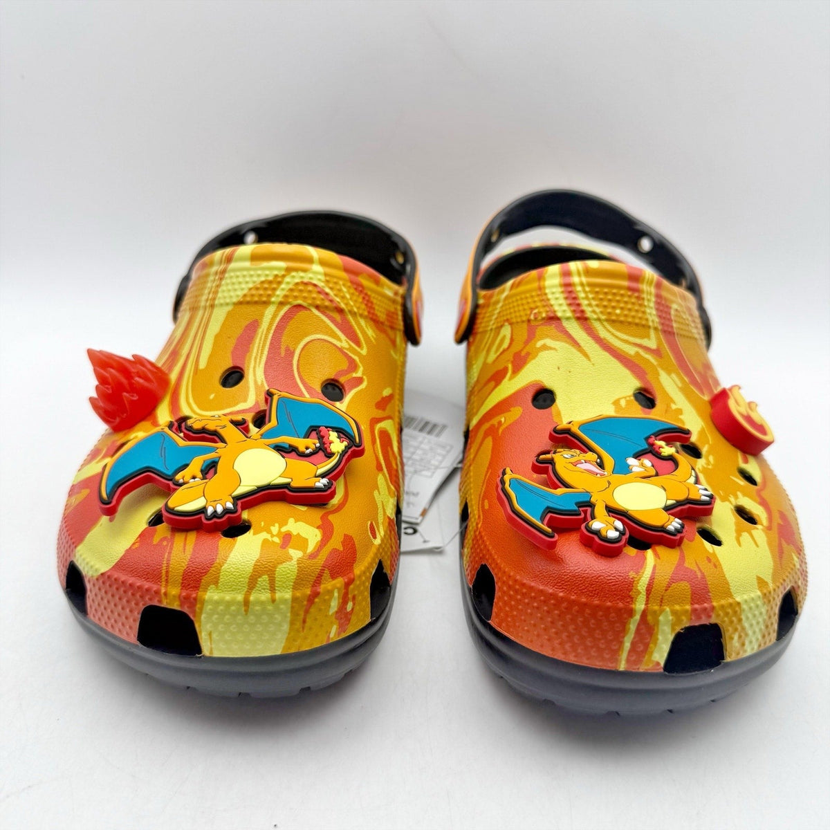 Crocs Classic Pokemon Charizard Clogs Mens 10 Womens 12 Orange Black NIB