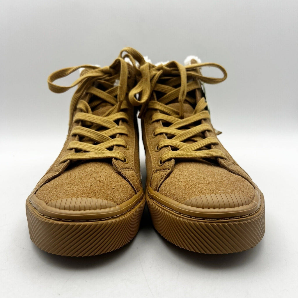 Cariuma Women's OCA Therma High Suede Boots Size 7 Tan Caramel Shearling NIB