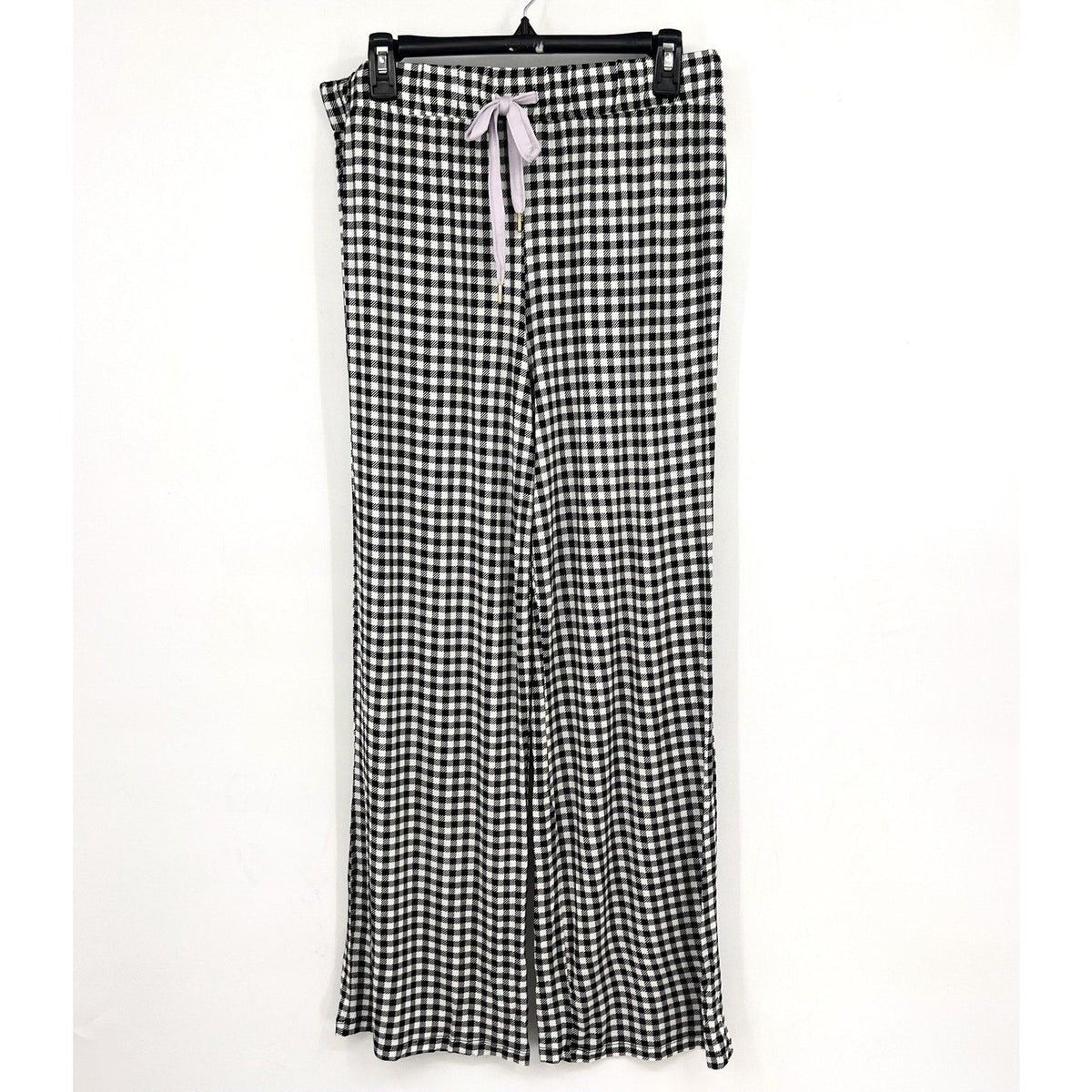 HONEYDEW Womens All American Long Sleeve Top Pants Pajamas Large Black White NWT