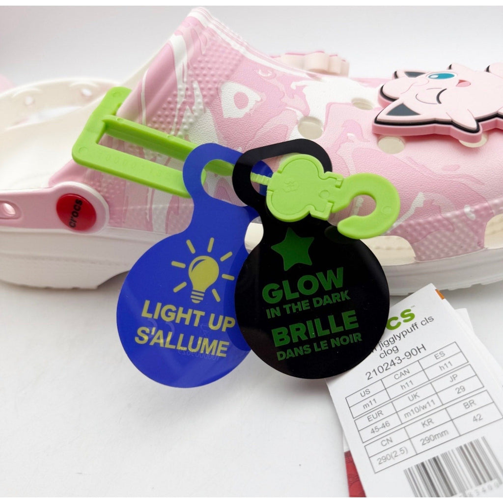 Crocs Classic Pokemon Jigglypuff Clogs Mens 12 EU 46-47 Pink White NIB