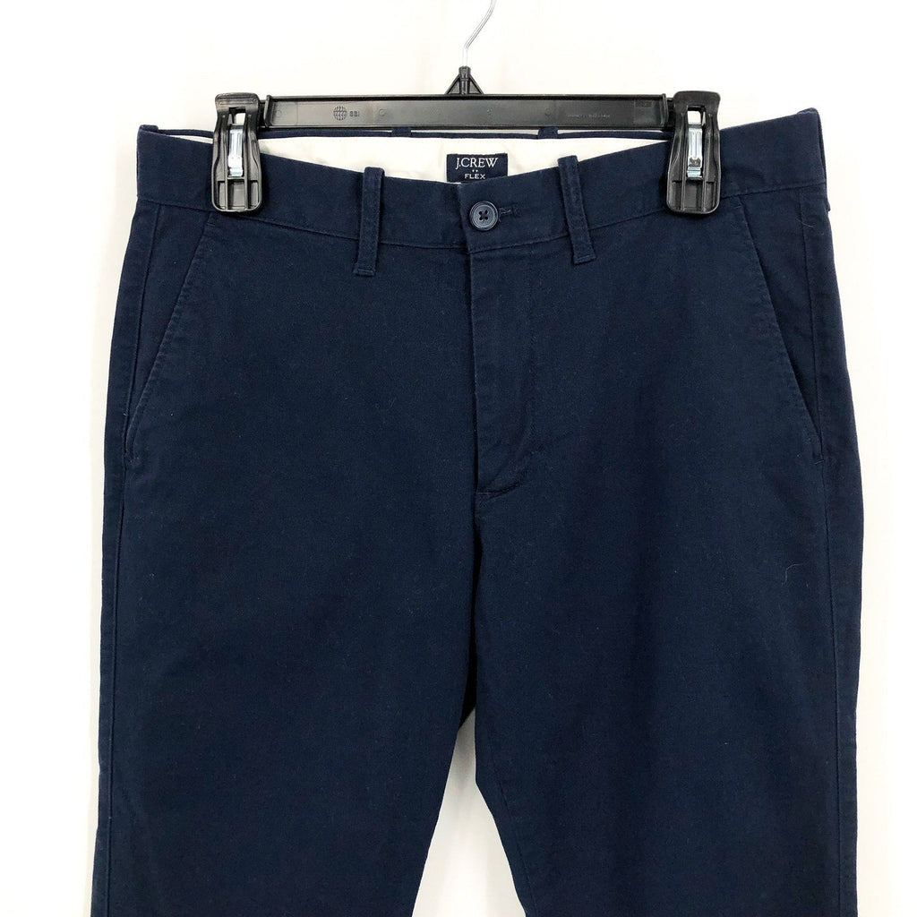 J.CREW Mens Straight-Fit Flex Chino Pants 31x30 Navy Blue Flat Front H3186 NWOT
