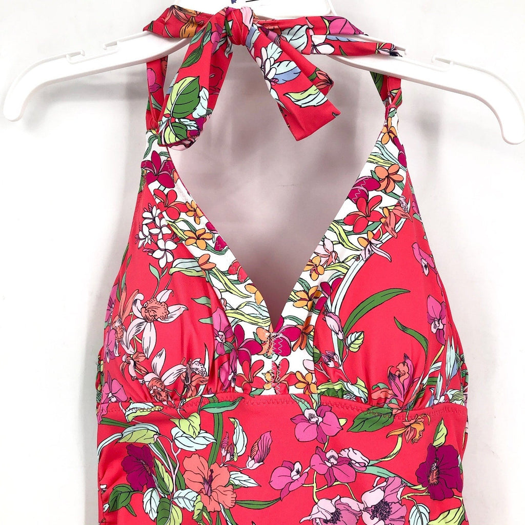 TOMMY BAHAMA Summer Floral Reversible Tankini Top Small Pink Gingham NWT