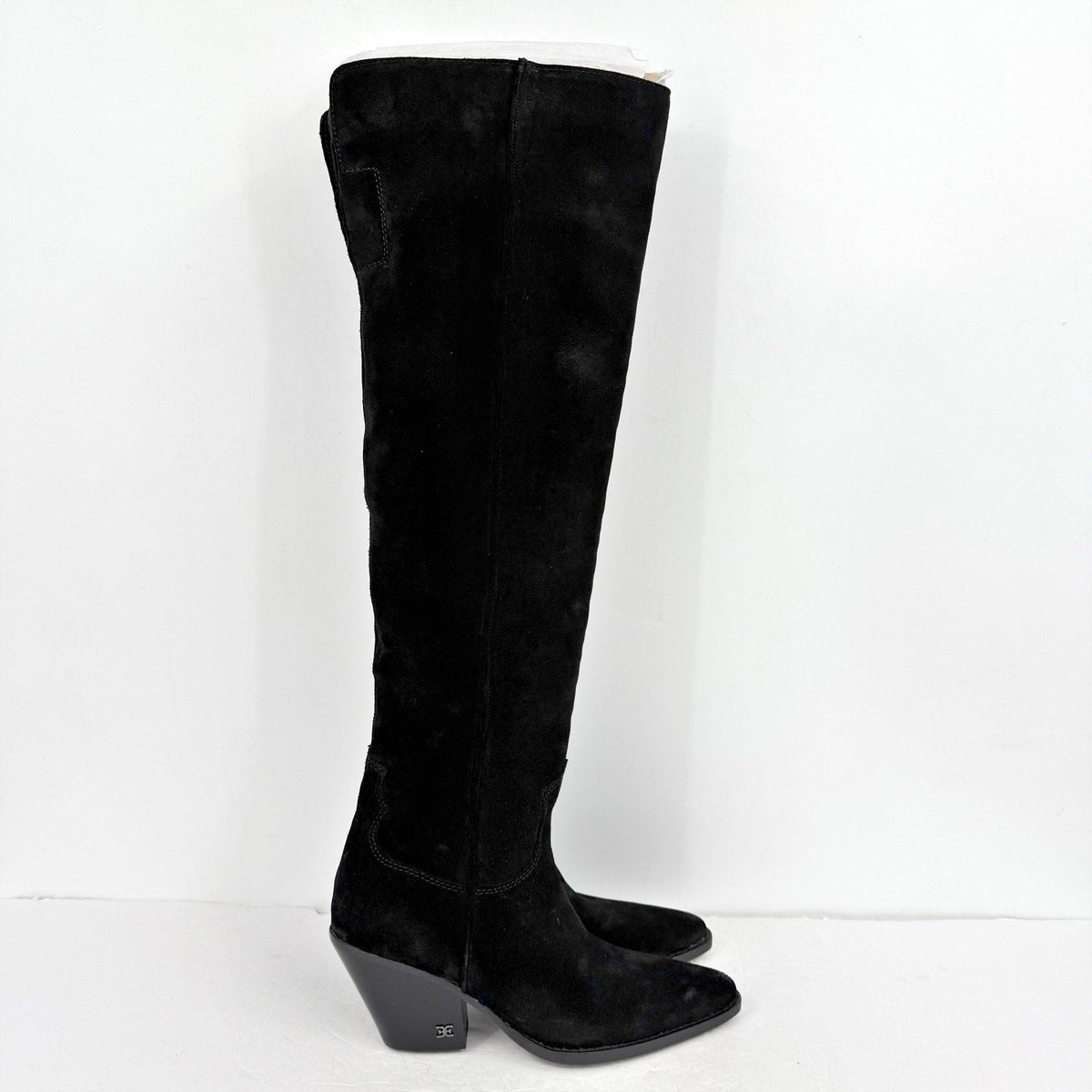 Sam Edelman Women Julee Over The Knee Boot Size 6 M Black Suede Leather NWOB