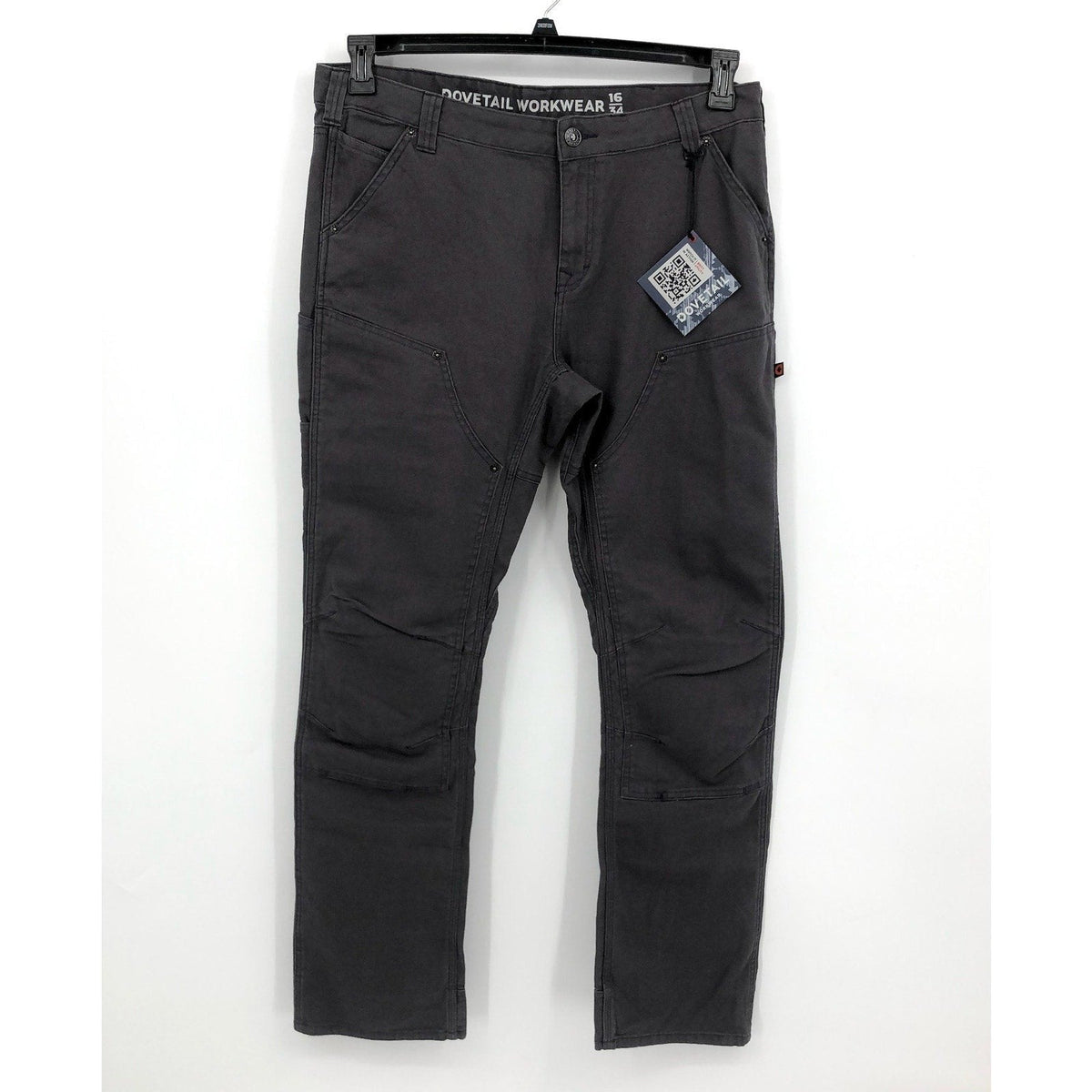 DOVETAIL WORKWEAR Women's Britt Utility Pants Size 16/34 Dark Grey Canvas NWT
