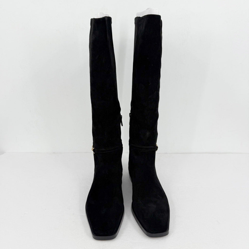 Sam Edelman Womens Clive Knee High Boots Size 10 Black Suede Horsebit Detail NIB
