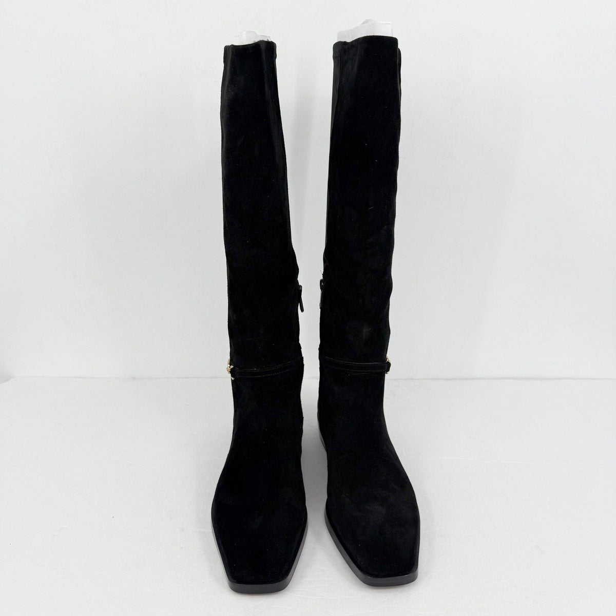 Sam Edelman Womens Clive Knee High Boots Size 10 Black Suede Horsebit Detail NIB