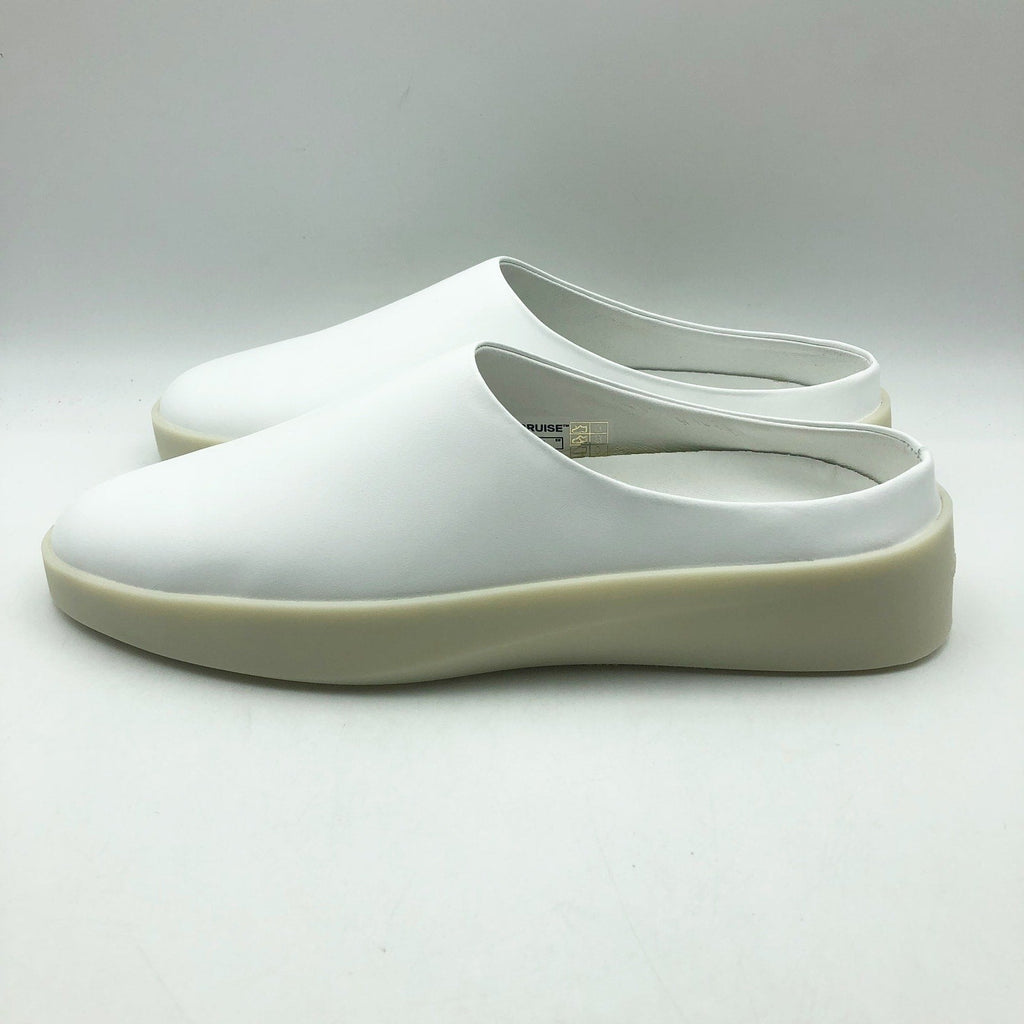 Wolf & Shepherd Mens 7.5 Womens 9 Cruise Mule Slip On Shoes White Vanilla NIB