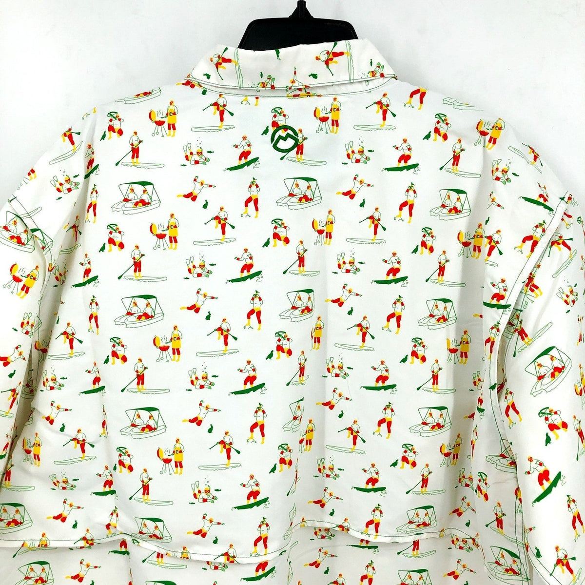 MAGELLAN Mens Life As A Luchador Fishing Shirt XL White Print Short Sleeve NWOT