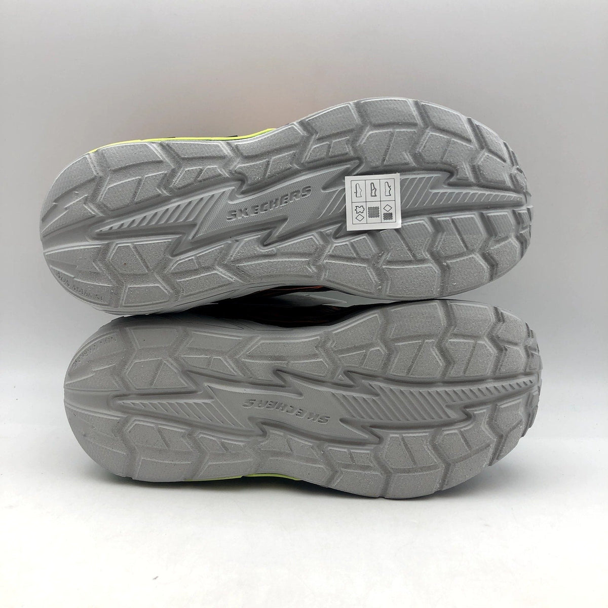 SKECHERS Boys Light Storm 2.0 Sneakers Bolt Brights Size 11 Orange Green NIB