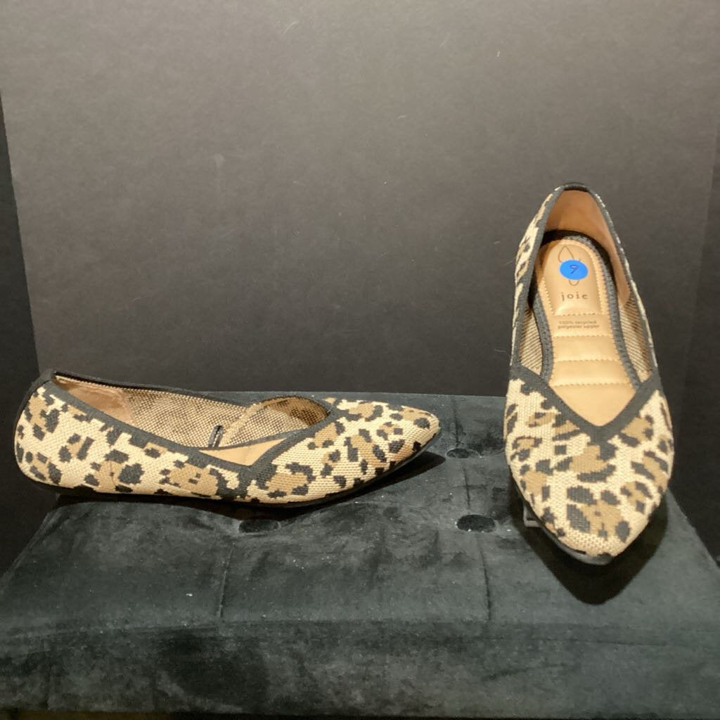 Joie Knit Leopard Flats SHOES 9