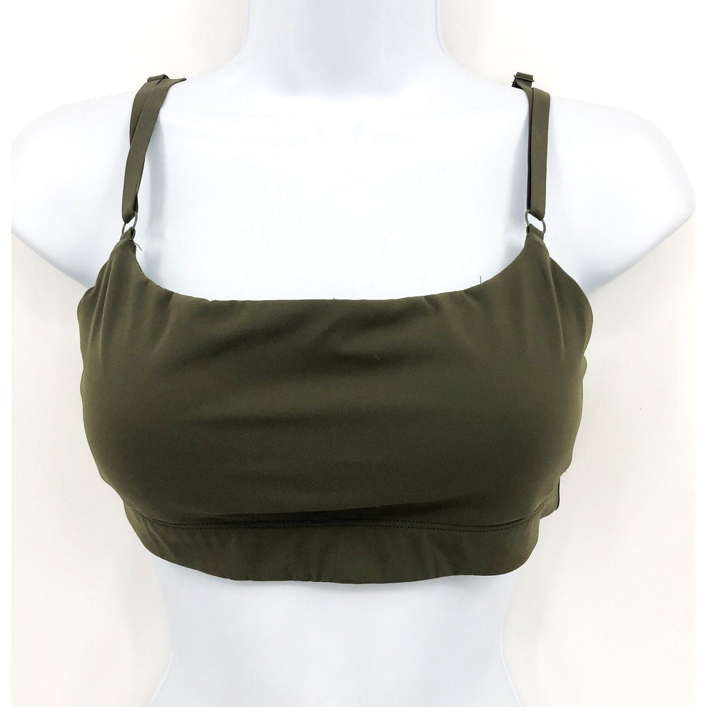 OUTDOOR VOICES SuperForm Zoom Sports Bra XS Green Tea Tree Double Strap NWT