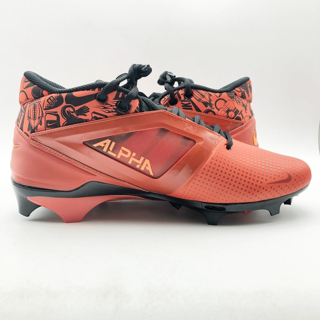 Nike Mens 10.5 Alpha Menace 4 Pro NRG Molded Football Cleats Orange Black NWOB