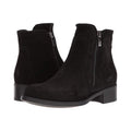 La Canadienne Womens Saria Booties Size 6.5 Black Suede Waterproof Dual Zip NWOB
