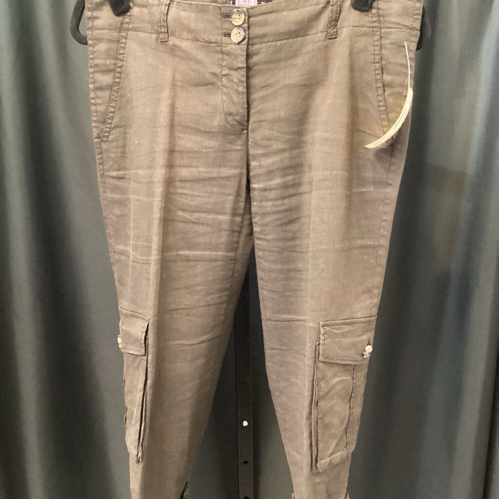 Theory Linen Cuffed Bottom PANTS 4