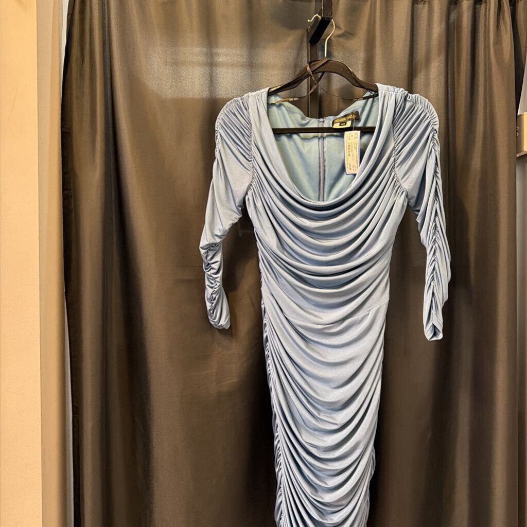 Tadashi Shoji Drape L/S Rouched DRESSES XS