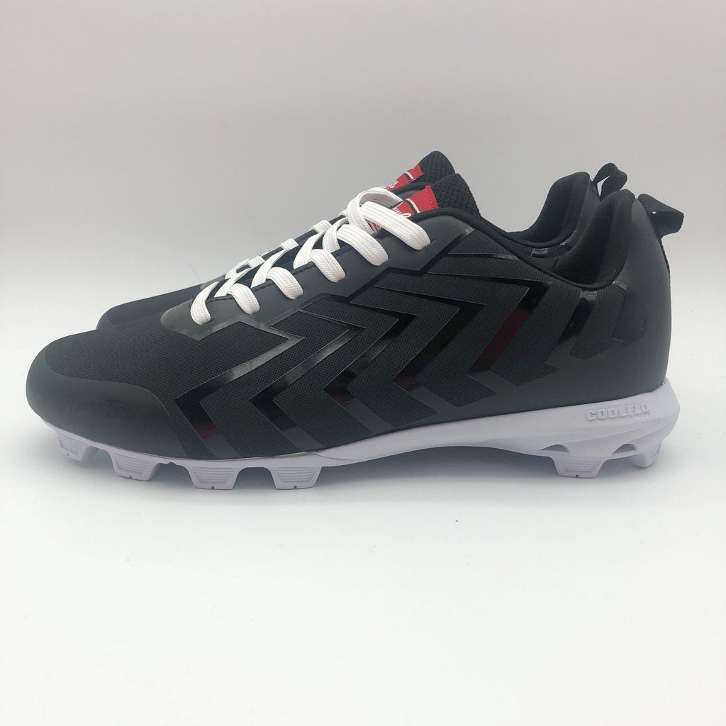 Rawling Mens Savage Low Lace Up Baseball Cleats Size 7.5 Black White NWOB