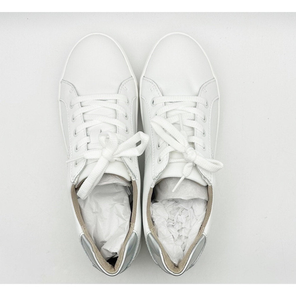 Naturalizer Women's Morrison Casual Sneakers Size 9 M White Silver Leather NIB