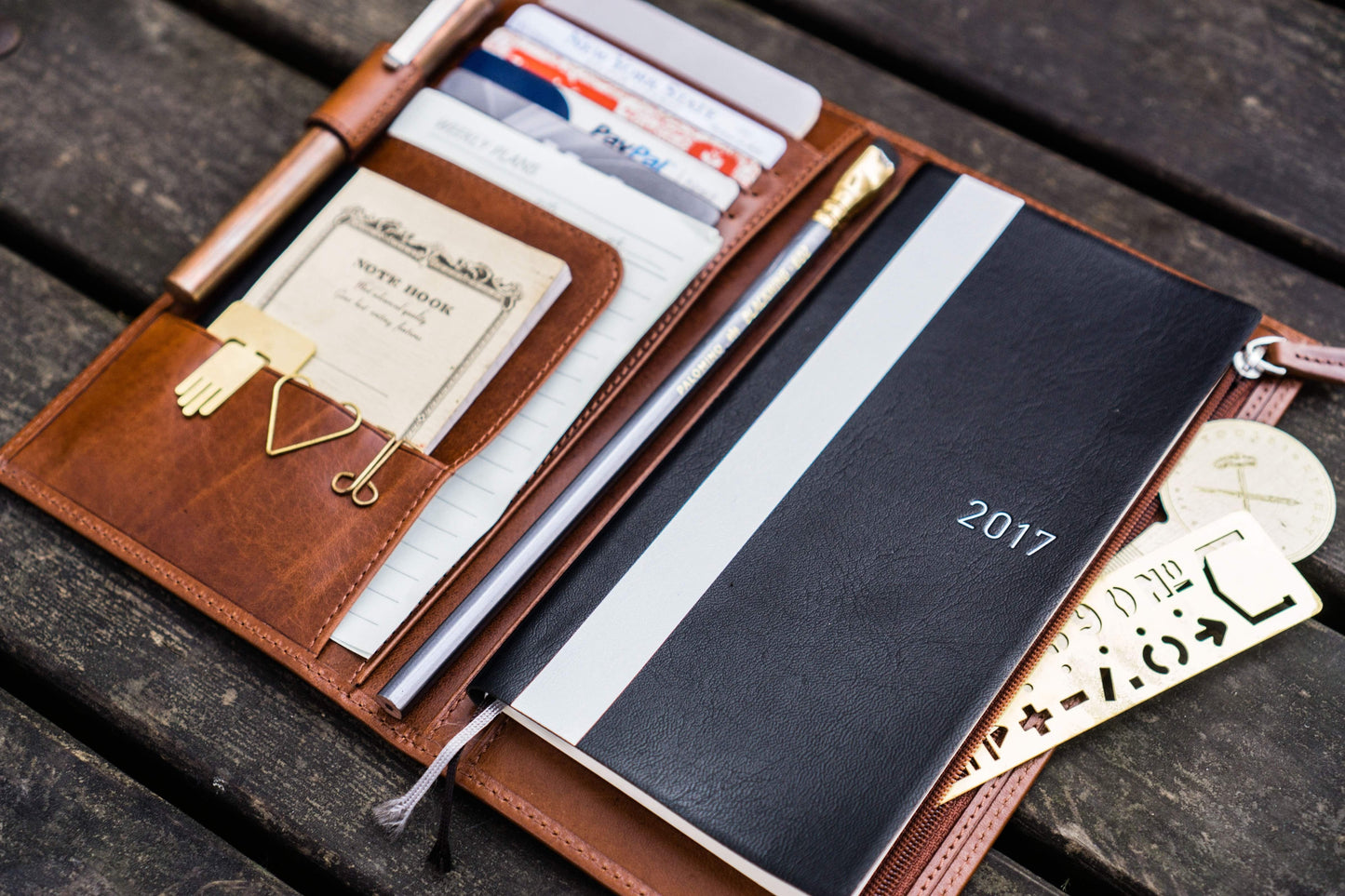 Leather Hobonichi Weeks Cover - Brown