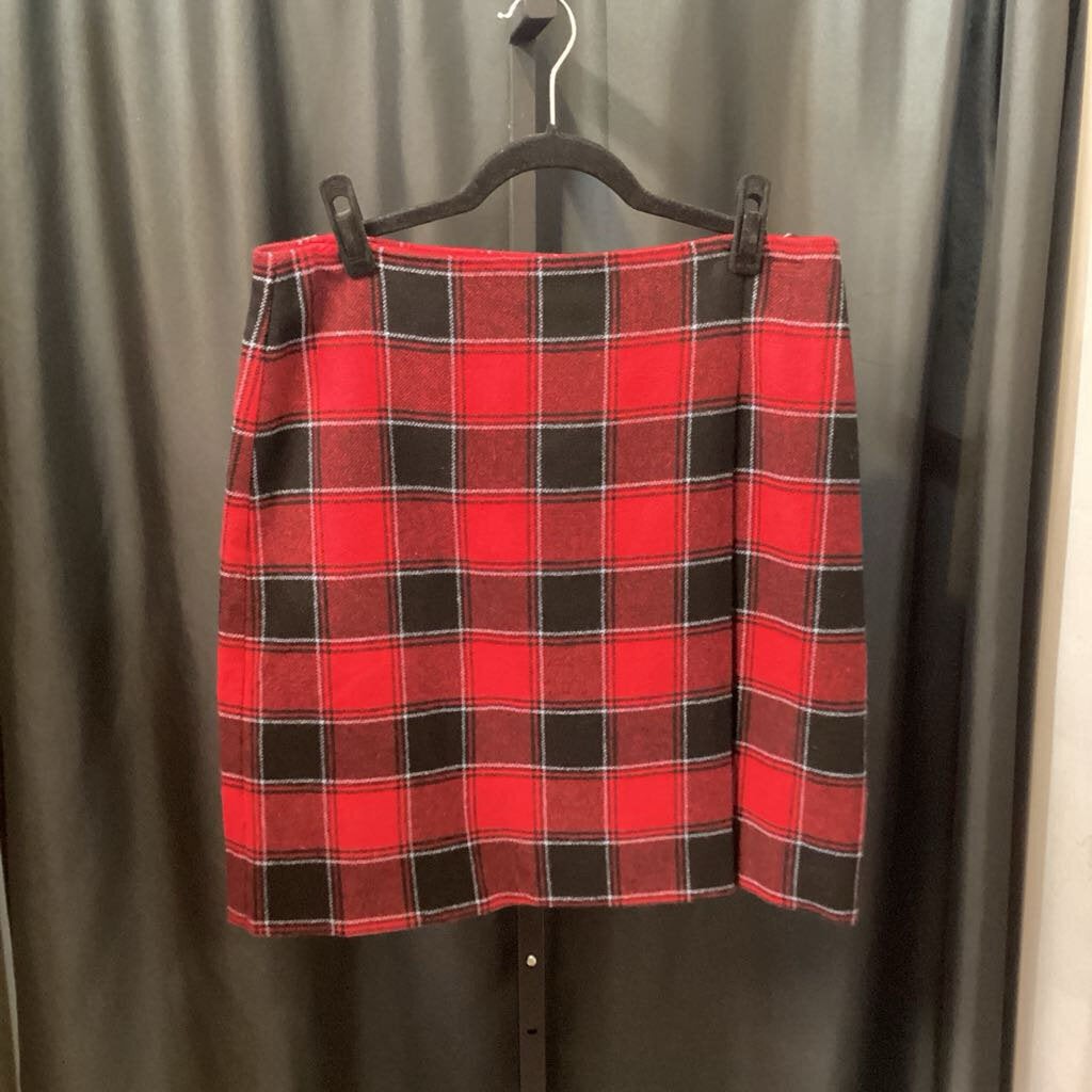 Talbots Wool Plaid Wrap SKIRTS 10 NWT