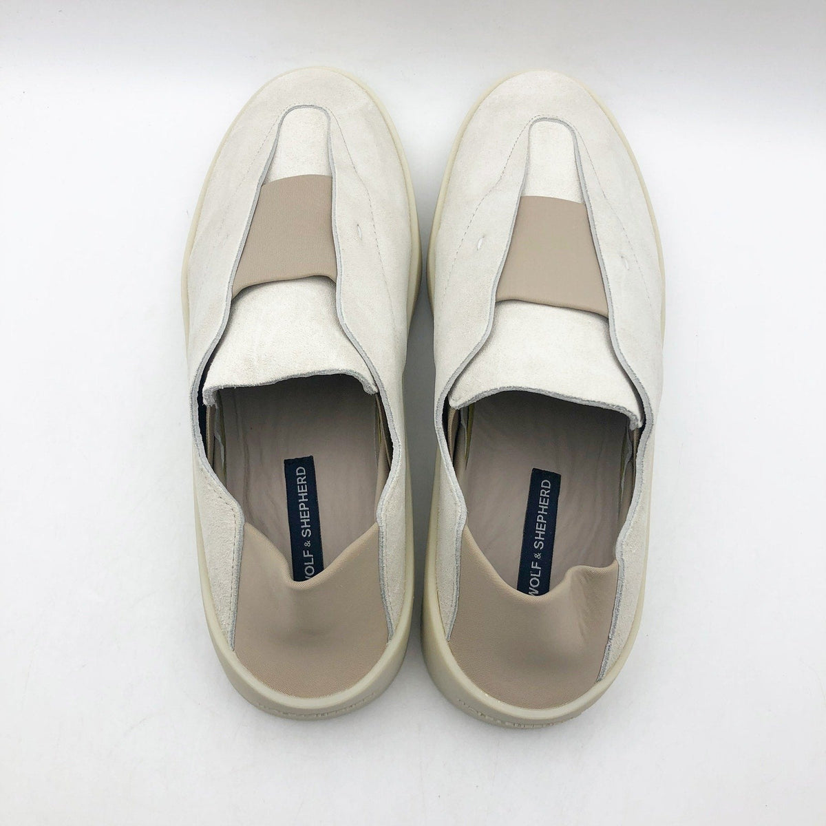 Wolf & Shepherd Cruise Ace Slip On Sneakers Mens 7.5 Womens 9 Gray Leather NIB