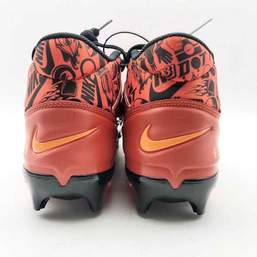 Nike Mens Alpha Menace 4 Pro NRG Molded Football Cleats Size 9 Orange Black NWOB